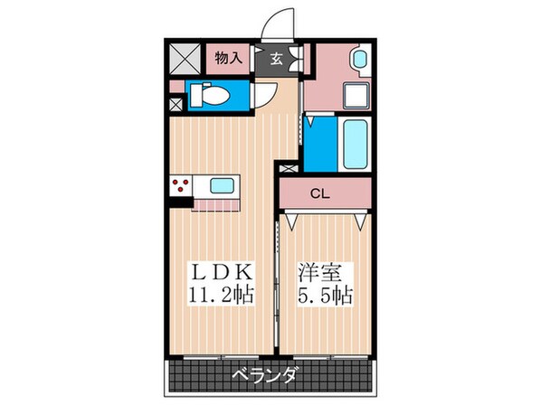 Rosso庚午の物件間取画像